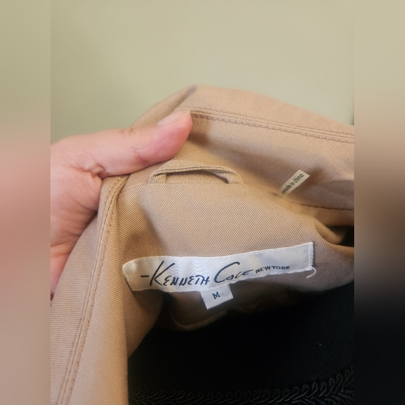 Kenneth Cole Trench Coat Khaki Medium - Picture 5 of 7